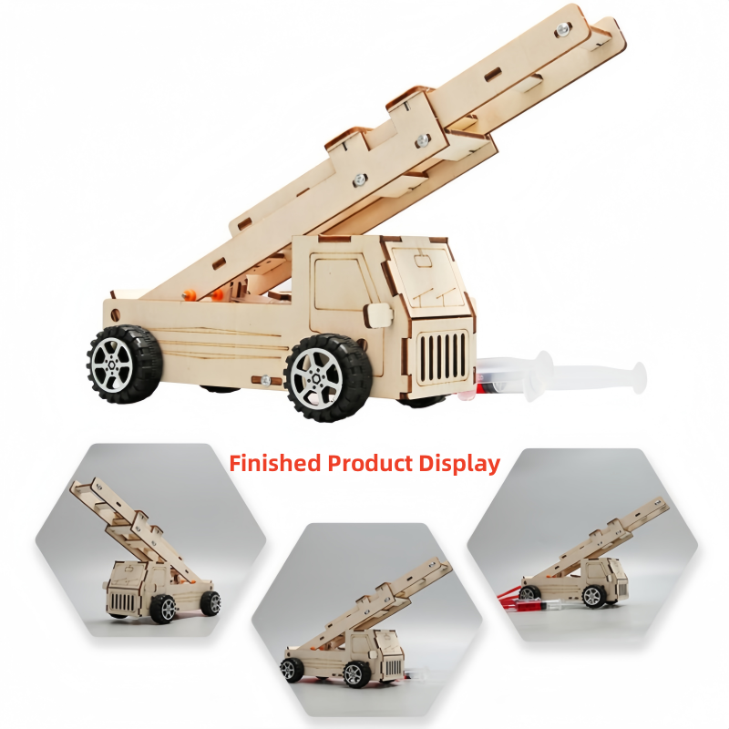 Science Diy Model - 어린이를 위한 DIY 나무 사다리 소방차